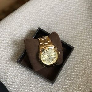 Michael Kors Runway Oversized Gold Tone Watch